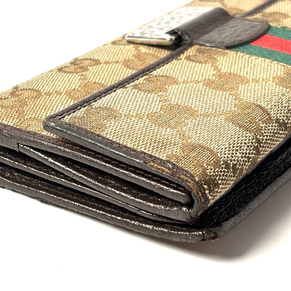 Vintage Gucci GG Monogram Clutch – Beige Canvas Logo Pouch - Picture 6 of 11